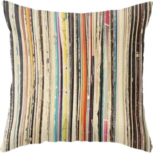 45*45CMRetro Book Library Series Hugging Cushion Pillowcase Bedroom Cushion Home Car Decorative For Sofa Covers G5F4