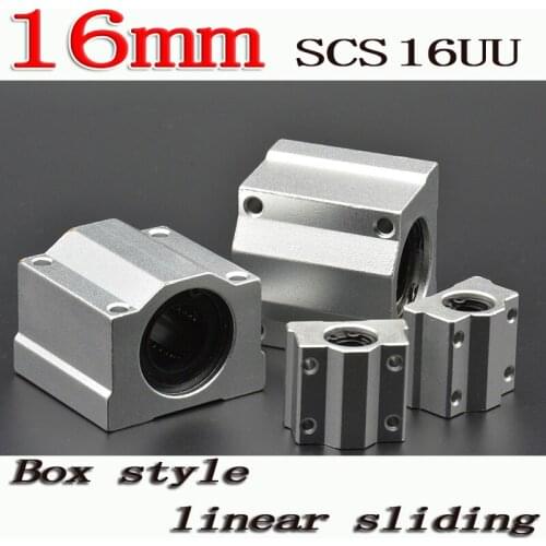 8pcs/lot SC16UU SCS16UU 16mm Linear Ball Bearing Linear Motion Bearing Slide For CNC Free Shipping Linear Guides