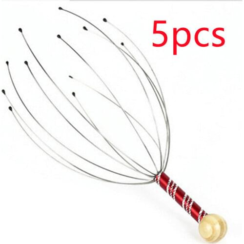 Anti-Stress Head Massage Octopus Shape Head Scalp Neck Stress Release Equipment Relief Head Pain Body Head Massage Care Tools