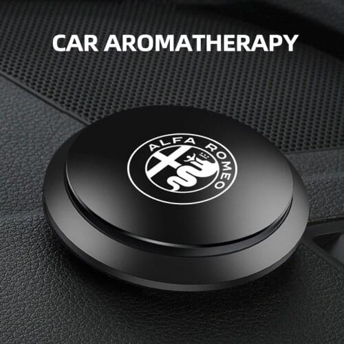 Car logo Accessories For ALFA ROMEO Mito 147 156 159 Gbili Car Air Freshener Perfume Dashboard Fresh Car Fragrance UFO Shape