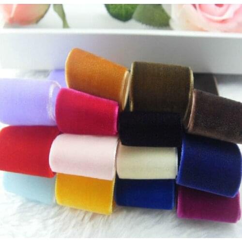 Velvet ribbon 1 inch ,25mm width, 25yds/roll, No elastic Single face nylon velour webbing for DIY accessories many colors