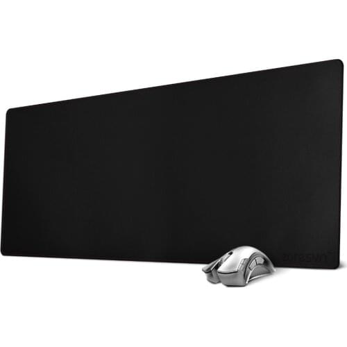 Zoresyn Large All Black Leather Mouse Pad Mat Whole Black Desk Table Mousepad Office Cushion Super Big 90*40cm XL - Black