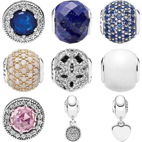 Appreciation & Hope & Peace Dangle With Cubic Zirconia Beads Fit Europe Essence COLLECTION Bracelet 925 Sterling Silver Charm