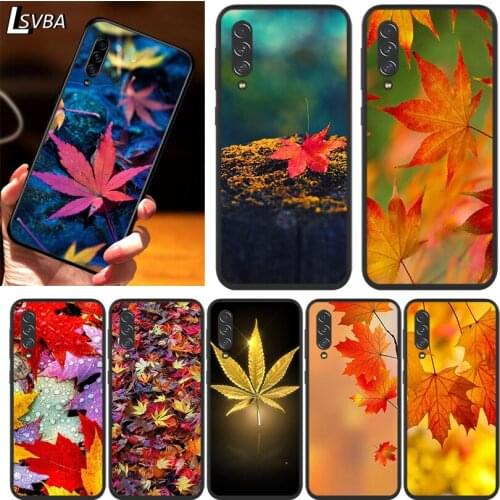 Autumn Maple Leaves for Samsung Galaxy A90 A80 A70 A60 A50 A40 A30 A20 A10 M60S M40 M31 M30 M21 M20 M10 Black Phone Case