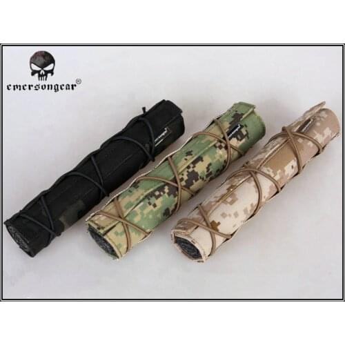 EmersonGear 22cm Airsoft Suppressor Cover PenCott Badlands GreenZone Multicam Black Tropic Arid etc Hunting Gun Accessories