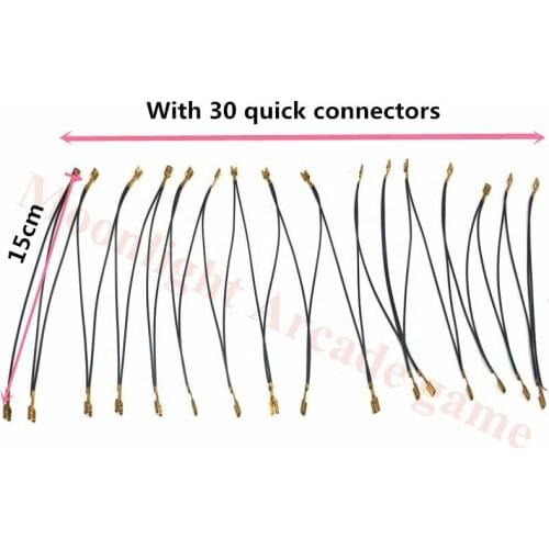20Pcs Ground Wire Insulated Daisy Chain with 30x 4.8mm 187 Connectors for coin operated game machine accessory