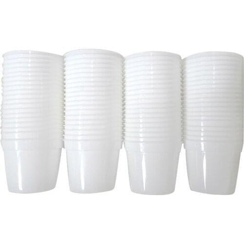 80 Piece White Plastic Flowers Plants Seedlings Nursery Pots Garden Tools 6.5X5.5cm Flowerpot
