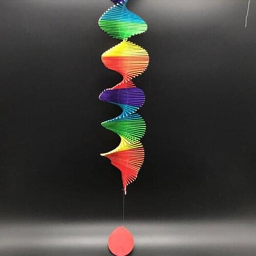Colorful Home Wisted Rainbow Wind Chime Pendant Outdoor Garden Ornament Decoration DIY Pendant