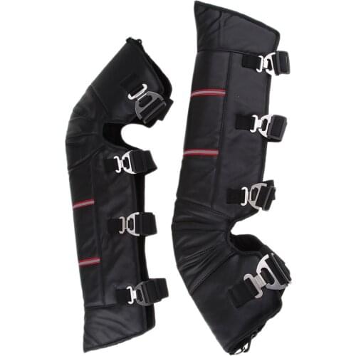 70cm PU Motorcycle Warm Knee Pads Leg Sleeve With Warm Artificial Wool