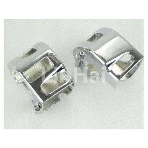Motorcycle chrome switch housing covers assembly shell for kawasaki vulcan 1500 1600 Yamaha V-Star 650 Classic Silverado