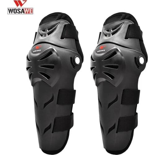WOSAWE Motocross Knee Pads Lightweight Flexible Adjustable Breathable Moto Racing Protective Guards Gear