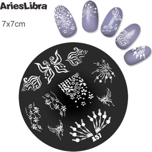 Beautiful Firework & Flower Design Nail Stamping Plates Nail Stamp Nail Art Decorations Stamping Template Manicure Tool