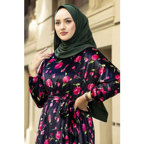 Abstract Pattern Belt Dress Turkey Muslim Fashion Hijab Islam Clothing Dubai Istanbul Istanbulstyles 2021