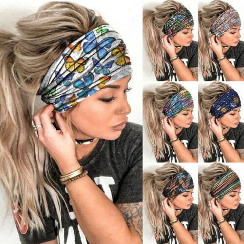 HeadBands Elastic Sports HeadWraps Turban Women Hair Bands HeadBands