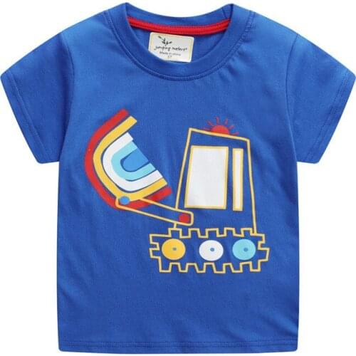 Jumping Meters New Summer Cotton Baby Clothes Print Fashion Boys Girls T shirts Hot Selling Kids Cute Tees Tops