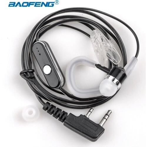 Walkie talkie in ear hook baofeng radio earphone with ptt earpiece k port uv 5r Unilateral headphones for protable radio headset