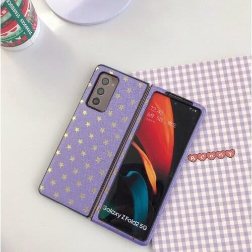 Luxury Leather Mobile Phone Case For Samsung Galaxy Z Fold2 5G Fashion Flip Screen Cases Fold 2 5G Anti-fall Phone Back Cover