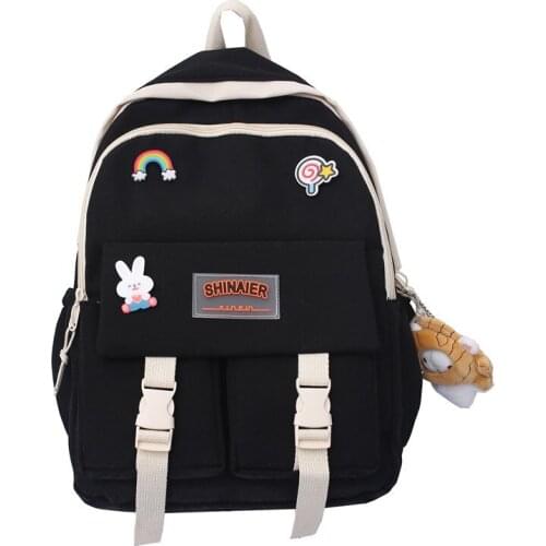 Summer New Fashion Womens Backpack Nylon Waterproof School Bag For Girls Large Capacity Backpacks With Many Pockets Travel Bags