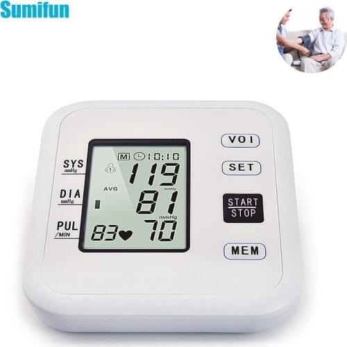 Electronic Blood Pressure Monitor Upper Arm Automatic Cuff Home BP Sphygmomanometers With Large LCD Display Health Care