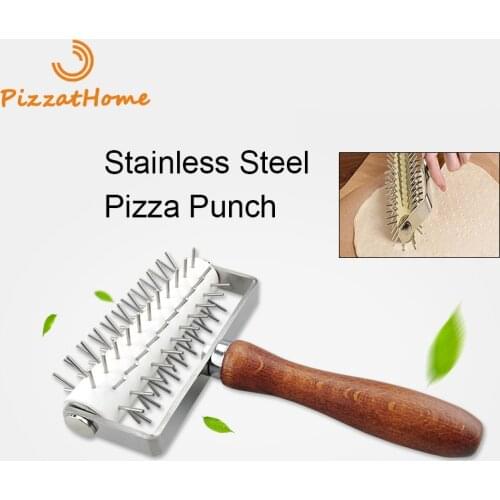 PizzAtHome Stainless Steel Pizza Punch Dough Docker Bread Cookie Pie Pizza Pastry Hole Puncher Roller Cutter Kitchen Baking Tool
