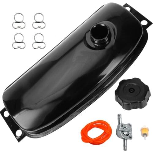 Steel Fuel Tank Gas Tank with Cap Petcock Replacement for 150cc 250cc Kandi Go Karts Dune Buggy ATV