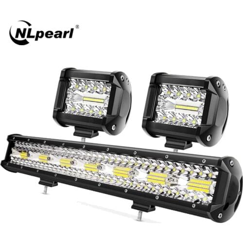 NLpearl Spot Flood LED Light Bar/work Light 60W 180W 300W 360W 420W LED Light Bar for Car Truck LADA NIVA 4x4 ATV LED Lightbar