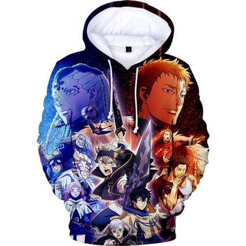 Warm Creative Black Clover hoodies sweatshirt Hoge Kwaliteit Trui Hot Koop mannen/vrouwen Herfst Winter Sportkledin Bran Hip Pop