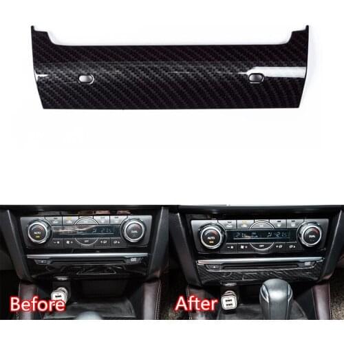 YAQUICKA For Mazda 6 Atenza 2017 2018 Carbon Fiber Style Car Interior Front Console CD Panel Cover Trim Sticker Mouldings ABS