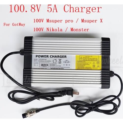 GotWay Msuper Pro Msuper X 100.8V 5A quick Charger GotWay Nikola Monster 500W charger