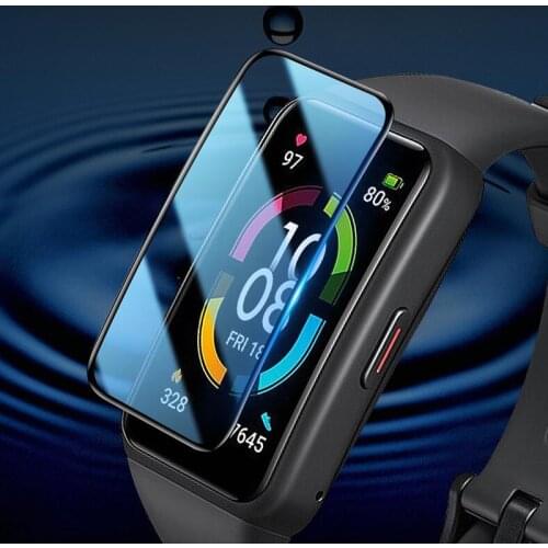 3D Curved Full Edge Smartband Protective Film Cover For Huawei Honor Band 6 Smart Wristband Band6 Watch Screen Protector Case