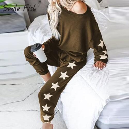 Long Sleeve O-Neck Blouse Top Drawstring Pants 2 Piece Set Tracksuit Women Print Suit Sets Autumn Winter Set Tracksuit G1523