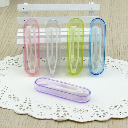 1 Set Contact Lenses Tweezers and Suction Stick for Special Clamps Tool Contact Lens Inserter Remover Tools Multicolor