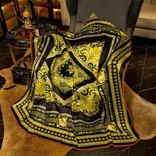 1pc Luxury Velvet Blanket Comforter Bed Cover Quilting 150x150cm/150x200cm/200x230cm