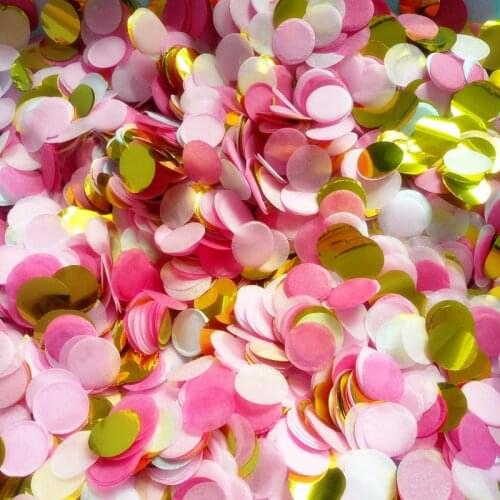 10g Per Bag 1 Inch Bright Colors Round Tissue Paper Confetti Sprinkles for Balloon Wedding Birthday Party Table Decorations