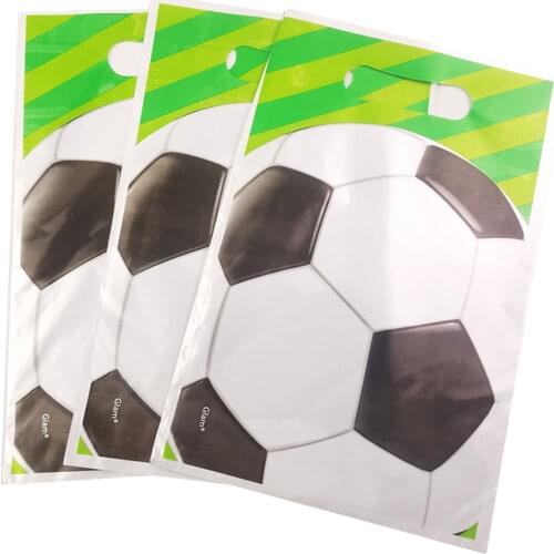 10pcs/lot Football Soccer Theme Cartoon Gift Bags Kids Birthday Party supplies Baby Shower Favor Event Birthday Party Decoration