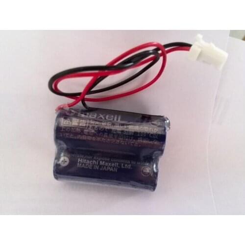 2PCS/LOT New Genuine Maxell CR17450 3v CR17450(3v) 2 combination 2 CR17450 1250mah Battery PLC Batteries with plug Made in Japan