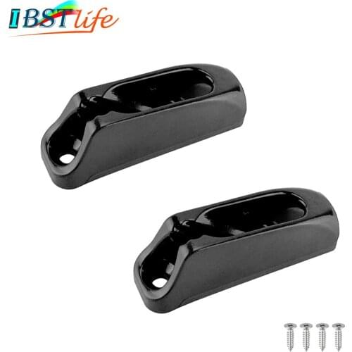 2X Black Nylon Jam Cleat Self-lock Rope Cord Tensioner Runner for Outdoor Safety Canoeing Kayak Surfing Boat Accessories