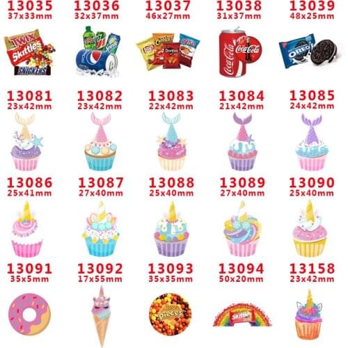 2019 new arrival Free shipping 30 pcs/package printed resin planar flat-back resins for Hair Bow Decoration PR13035