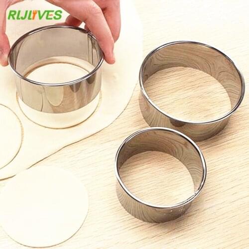 3Pcs/Set Stainless Steel Dumpling Mold Dough Presser Pastry Cutter Ravioli Dumpling Maker Kitchen Pastry Tools