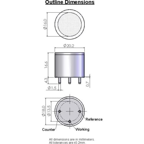 4ClO2-1 CLE-0810-400 0-1 ppm CLO2 GAS SENSOR