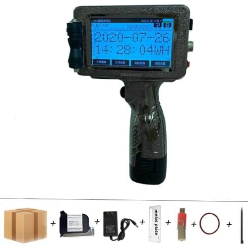 5 languages 12.7mm image picture QR code serial number portable mask online printer hand jet handheld thermal inkjet TIJ printer