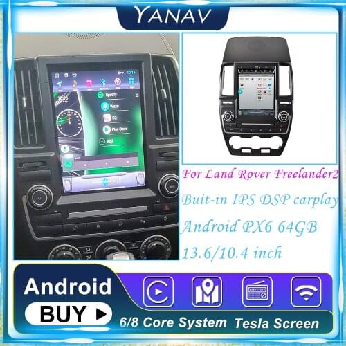 2 Din Android Car Radio Carplay Stereo Receiver For Land Rover Freelander 2 2006-2015 Auto Multimedia GPS Navigation head unit