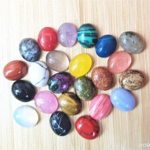 10x8mm Wholesale 50pcs/lot Free Shipping Fashion Hot Sale Mixed Natural Stone Oval CAB CABOCHON Tiger Eye Opal Stone Beads