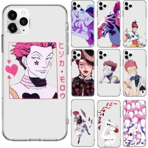 Hisoka Anime Hunter X hunter Phone Case Transparent for iPhone 6 7 8 11 12 s mini pro X XS XR MAX Plus cover funda shell