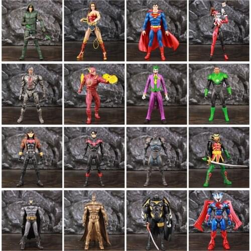 DCMultiverse AZ BAT Grim Knight Arkham Joker Deathstroke Red Mood Man 7" Action Figure From Original Mcfarlane Doll Used Toys