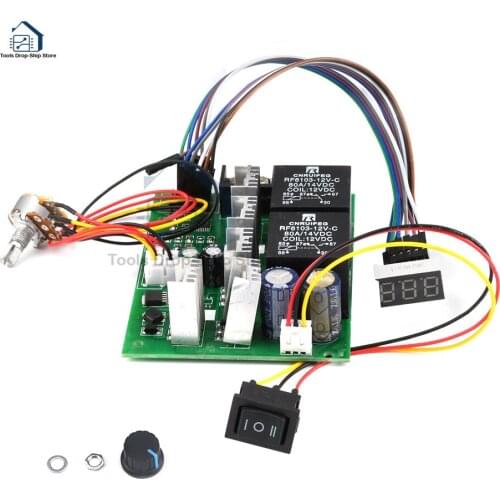 DC10-55V PWM DC Motor Speed Controller Digital Display 0~100% Adjustable Drive Module Input MAX 60A 12V 24V 36V 48V 40A Support