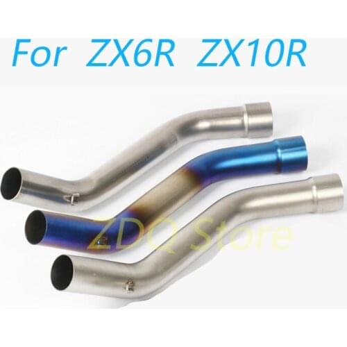 For Kawasaki ZX10R ZX-10R 2008-2017 Motorcycle Exhaust Muffler Middle Pipe Connecting Tube Silp on For Kawasaki ZX6R 2009-2015