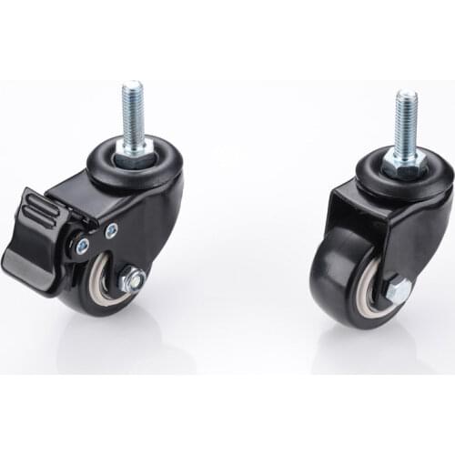 1.5 inch 40mm Myhomera Furniture Caster 360 Rotatable Heavy Duty 50kg Screw Swivel Castor Wheels Trolley Rubber Brake Protective