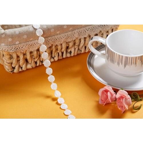 20yards 1.2cm Width Water Soluble Lace Trim Wedding Embroidered Diy Handmade Patchwork Ribbon Sewing Supplies Crafts