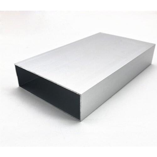 80mm25mm*1mm square tube aluminum alloy hollow pipe rectangle straight duct vessel 100/200/300/400/500/550mm length